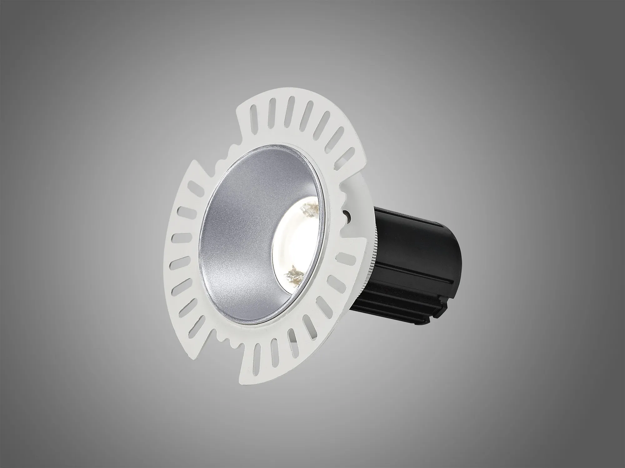 Basy 10 Tridonic Powered 10W 2700K 710lm 36° CRI>90 LED Engine Silver Fixed Recessed Spotlight, IP20 DM200954  Dlux Basy 10